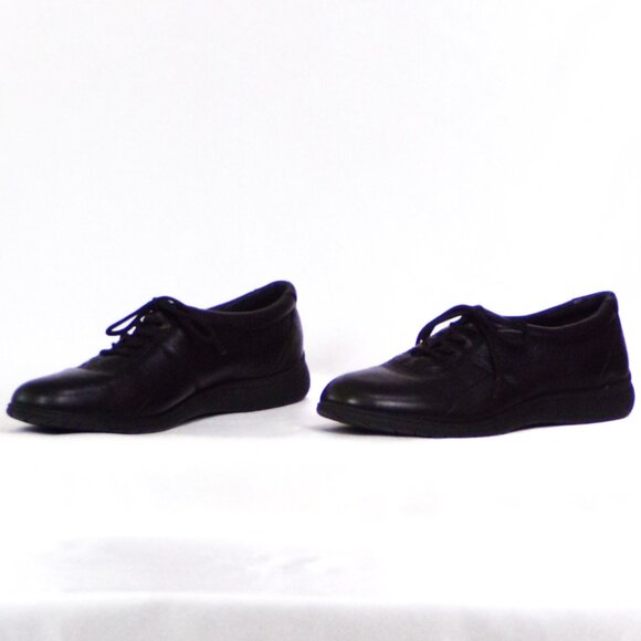 EASY SPIRIT size 7.5M ESMOVEON black flat-heel oxfords leather uppers - Picture 6 of 14